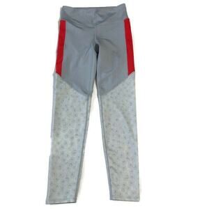 Joy Lab Womens Athletic Leggings Size XS High Rise Yoga Running Gray Orange Pant